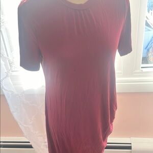 Burgundy Short Sleeve dress